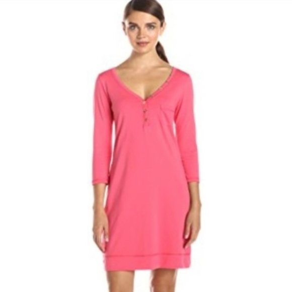 Lilly Pulitzer Dresses & Skirts - Lilly Pulitzer Pima Cotton Pink Dress Gold Buttons